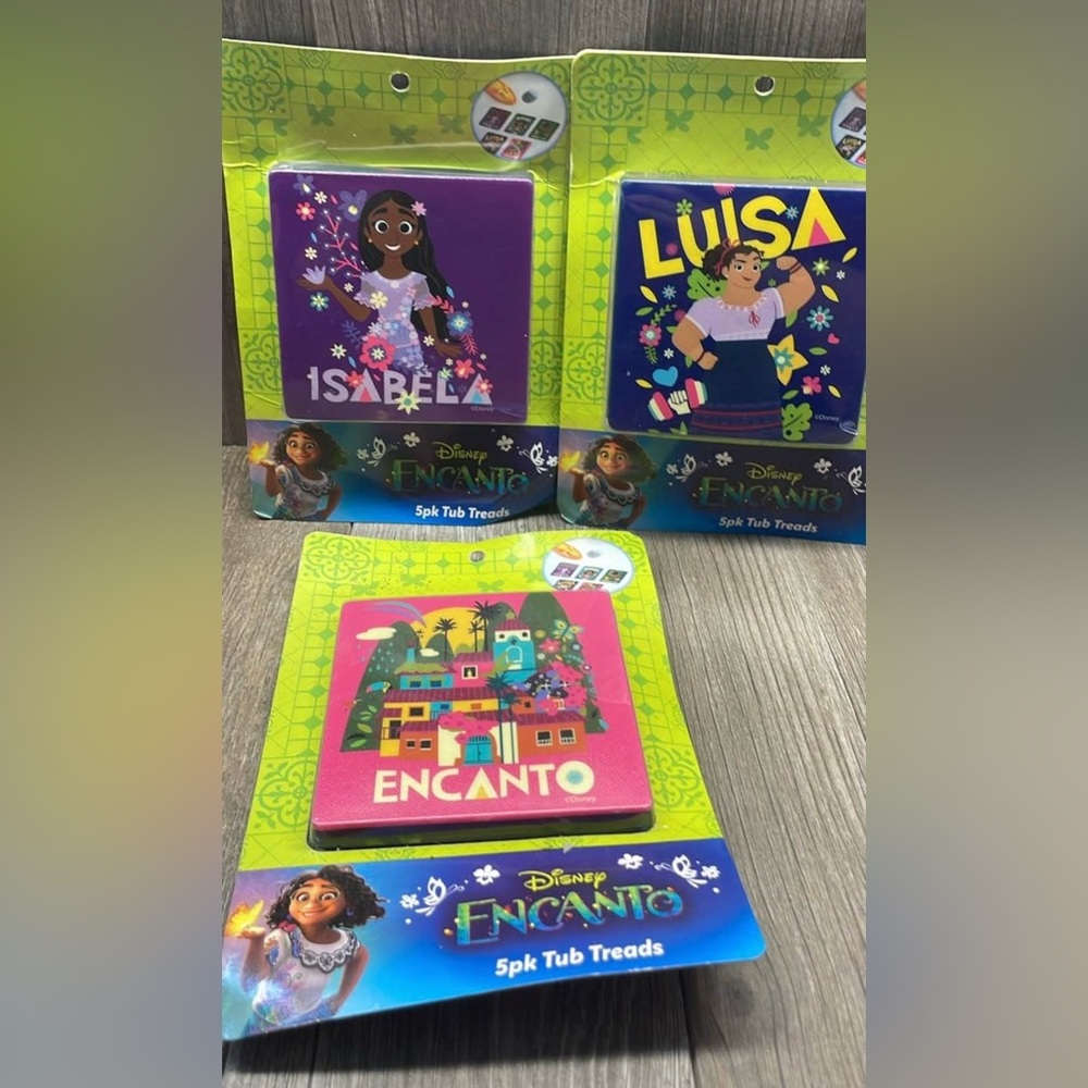 3 Five PKs Disney Encanto Bathtub Treads Isabela Mirabel Luisa Fun Colorful💥NEW